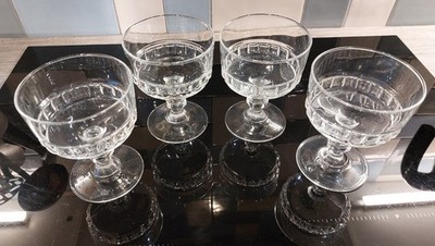 4er Set Luminarc Klarglas Coupe Dessertschalen Made in France