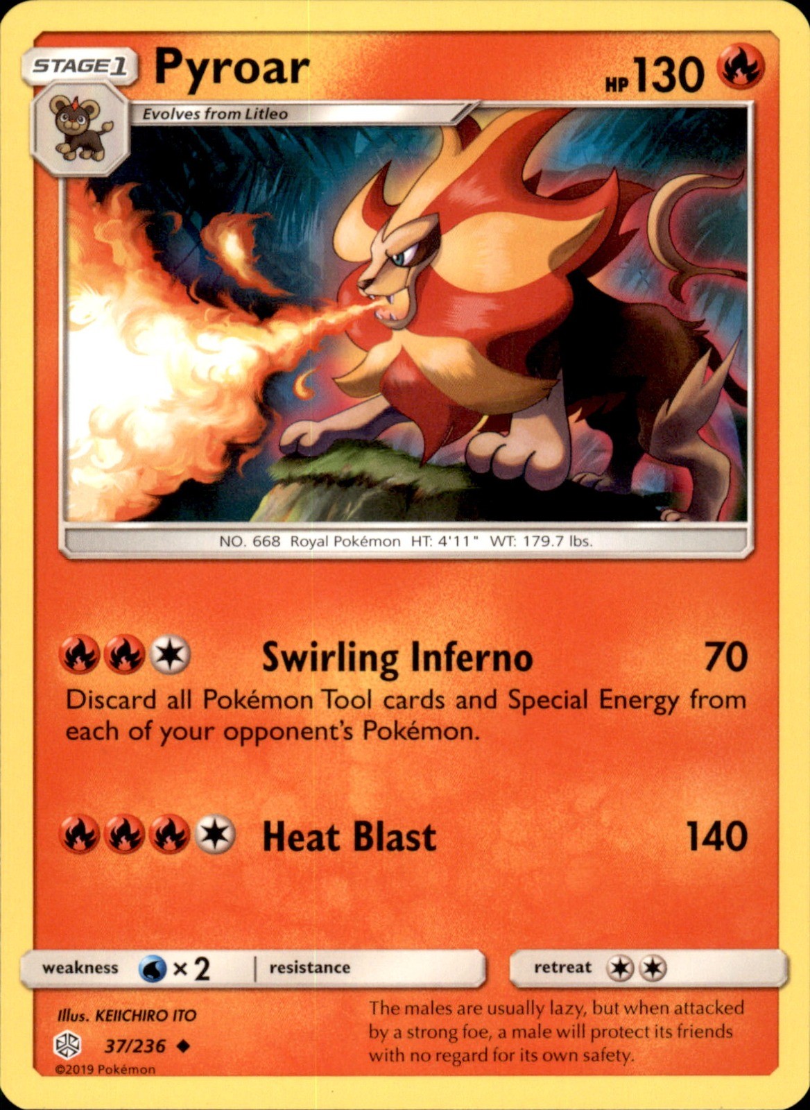 Pyroar 37/236 - Pokemon SM - Cosmic Eclipse - LP