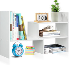Desk Shelf, Adjustable Book Shelf for Desk, Desktop Bookshelf, Small Bookcase, W