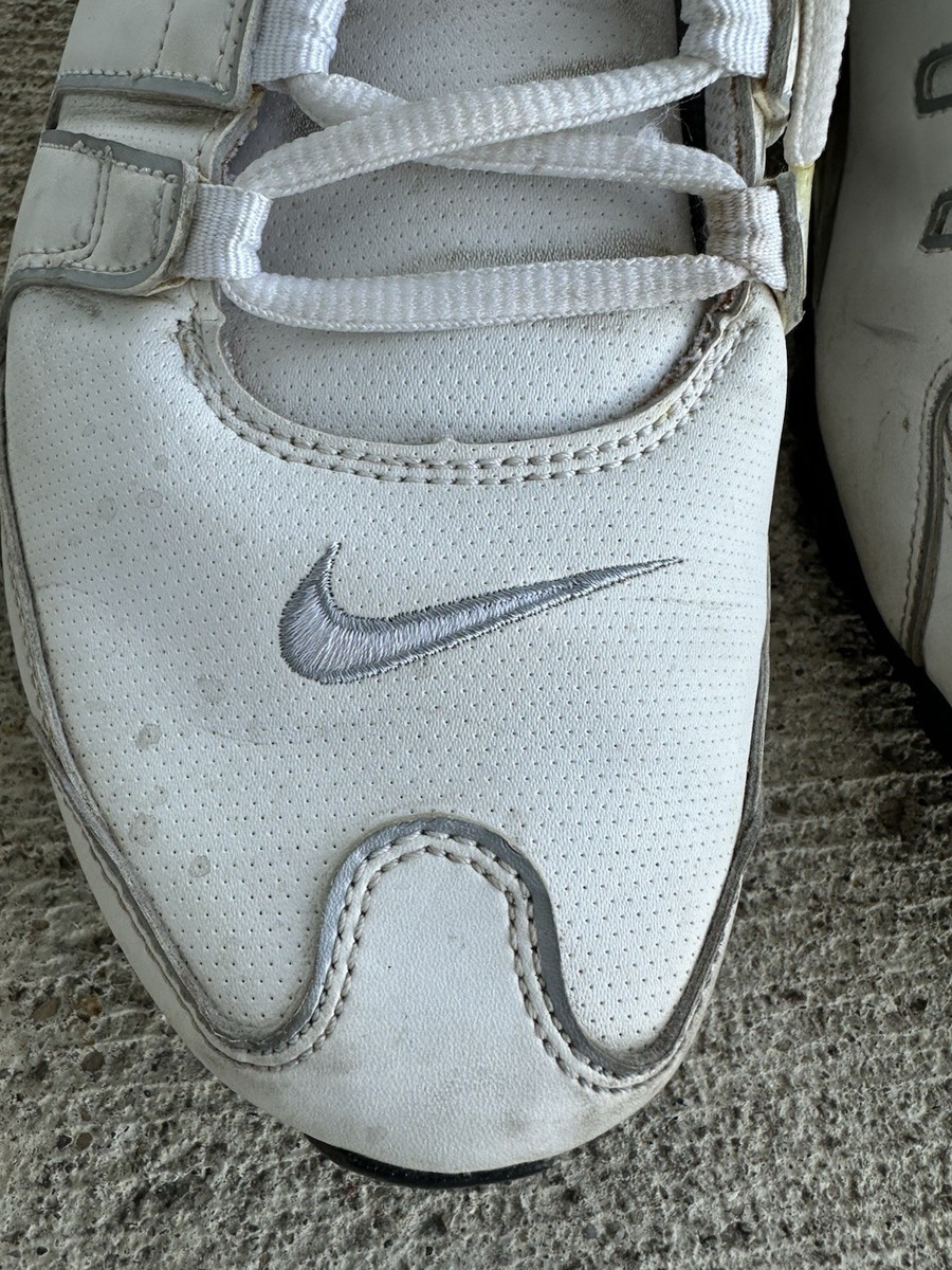 Nike Shox NZ SL White Metallic Silver Sneakers Shoes 366363 
