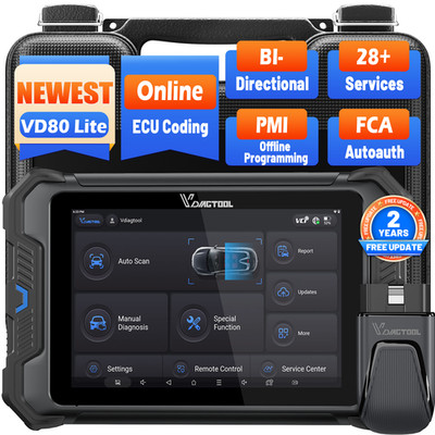 VDIAGTOOL VD80 BT LITE OBD2 Scanner Bidirectional Diagnostic Tool Coding PMI