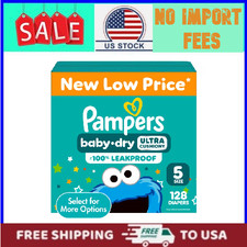 Pampers Baby Dry Diapers Size 5, 128 Count