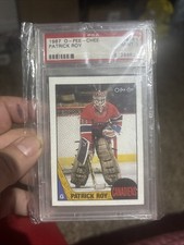 PSA GRADED 1987-88 O-pee-chee #163 Patrick Roy HOF Montreal Canadiens PSA 9 Mint