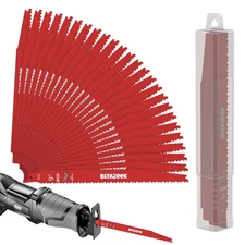 Bi-Metal Reciprocating Saw Blades 9 Inch 6/12 TPI, Durable Wood for Pruning, ...