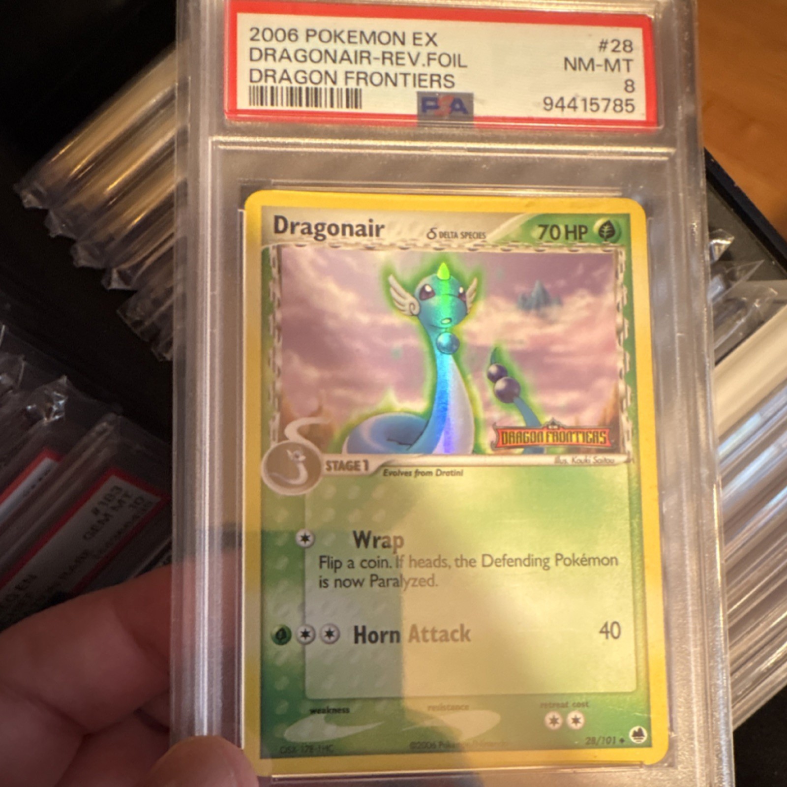 Dragonair 28 Reverse Holo PSA 8