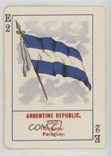 1896 Cincinnati Game of Flags No 1111 4 Flag Back Argentina #E2 0w6