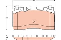 TRW Bremsbelagsatz Scheibenbremse GDB1906 FüR Mercedes W212 S212 C218 CLS AMG