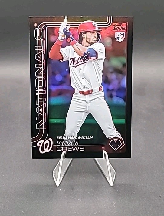 2025 Topps Update Series Black Rainbow Foil 4/10 Dylan Crews Rookie Debut #US223