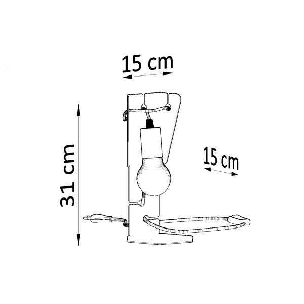 Lampe à poser design blanc E27 Arby pour optimiser l'éclairage de votre bureau - 4