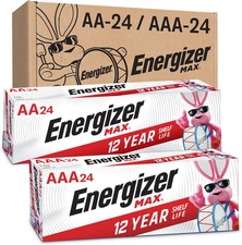 Energizer AA & AAA Batteries  – 24 Double A + 24 Triple A, Max Performance, 48 T