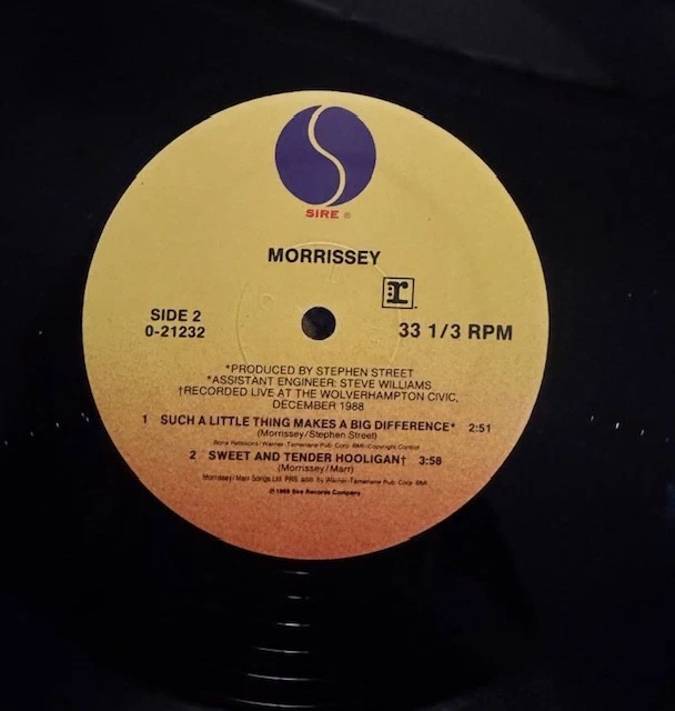 Morrissey Interesting Drug US 12”, Sire Records, Ex (promo)  3 songs 33 RPM - Image 2 of 4