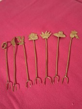 Vintage Mexican Cocktail Forks Set Of 7
