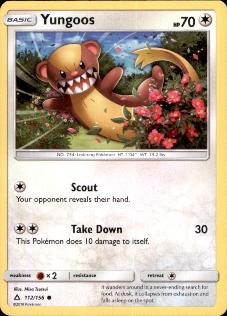 Yungoos 112/156 Common Ultra Prism Pokemon Near Mint