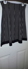 Max Studio Knit Black  Cream A Line Skirt Size M/L