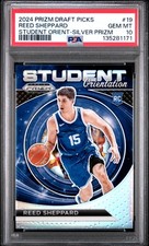 2024 PANINI PRIZM DRAFT PICKS STUDENT ORIENTATION #19 REED SHEPPARD PSA 10
