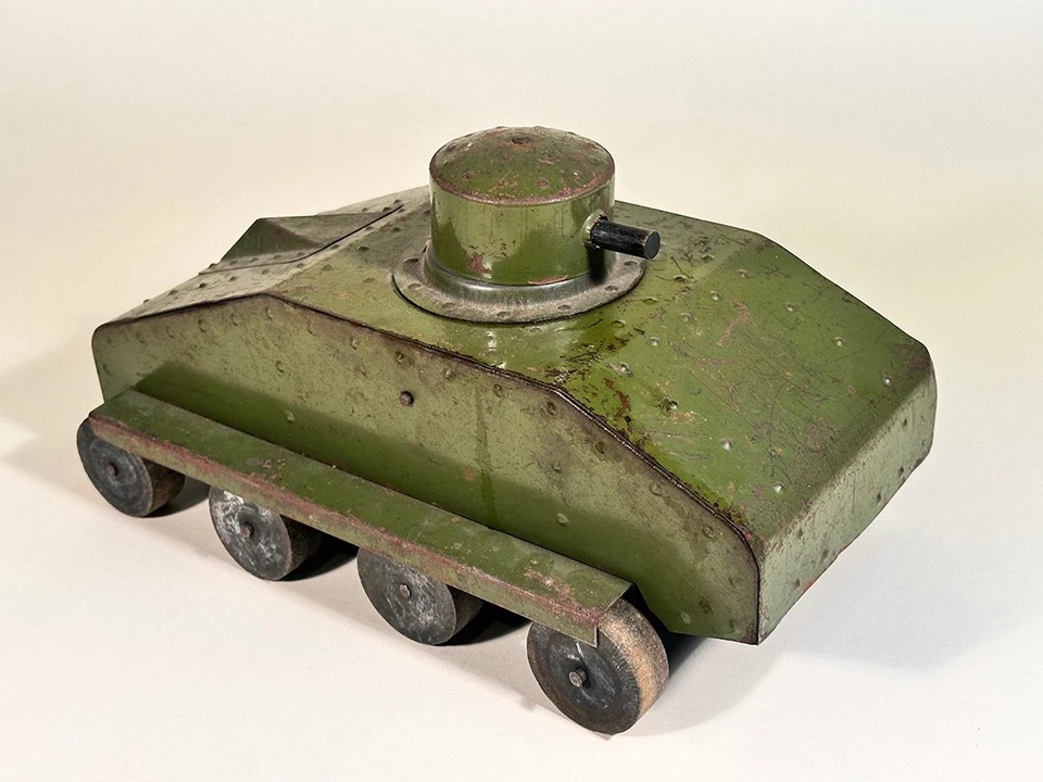 Tanque militar vintage StructoToys - juguete militar de acero prensado Foto 4 de 4