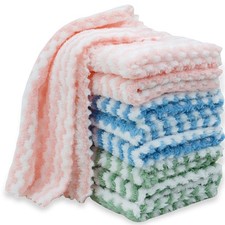 10PACK Kitchen Cleaning Cloths, Microfiber Dish Cloths: All-Purpose Washing/S...
