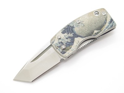G. Sakai Seki Japan Ukimon Great Wave VG10 Tanto Money Clip Folding Pocket Knife