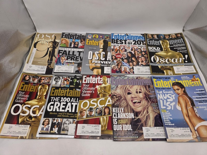 vtg ENTERTAINMENT WEEKLY MAGAZINE LOT 10 issues JESSICA ALBA oscars CLARKSON