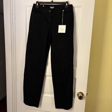 J. Jill Black Stretch Chino Trousers Size 4 Pants NWT