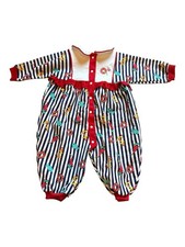 Vtg 80s Baby Dior Nautical Jumpsuit Romper NWT Sailboat Anchor Stripe 9 Months