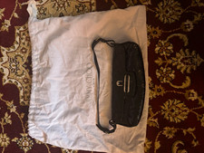 Jimmy Choo Black Leather Shoulder Bag Buckle & Zip, Silver Hardware, Dust Bag