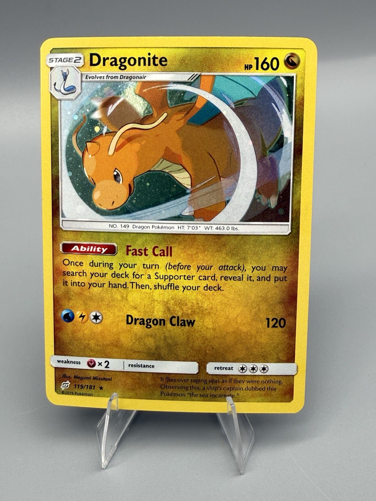 Dragonite - 119/181 - Pokemon Team Up Cosmos Holo Promo NM