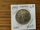 1943 Walking Liberty Half Dollar high grade UNC details A115