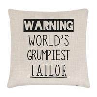 Warnung World's Grumpiest Schneider Kissenbezug Lustiger Witz Best TüCher
