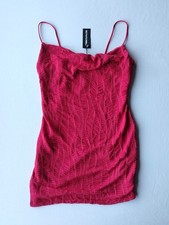 Pretty Little Things Women's Textured Red Bodycon Mini Dress - Size 8