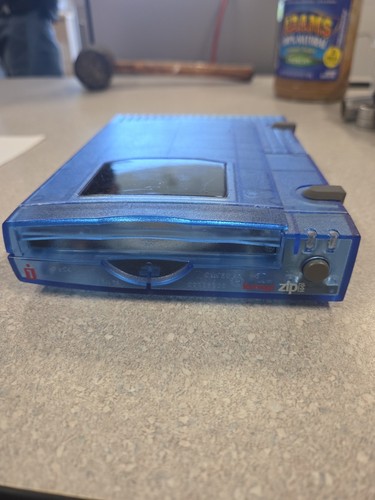 Iomega Zip 100 External Drive Z100USB Blue Clear Not Tested -