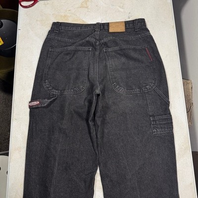 Vintage Ecko Unlimited Black Denim Carpenter Jeans Baggy Fit Mens 34x31 Y2K