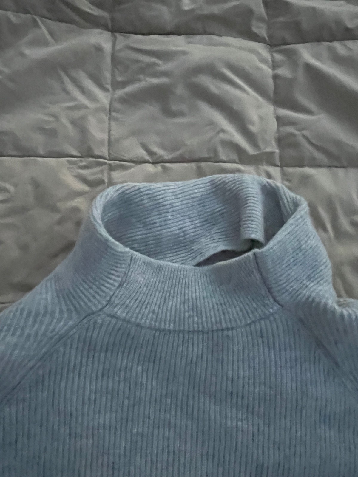 Allsaints Ridley Ribbed Wool Cashmere Sweater in Grey, Size S image 10