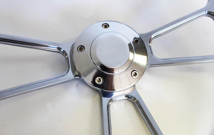 1964-1966 Pontiac Grand Prix Le Mans Mahogany w/rivets Billet Steering Wheel 14" - Image 2 of 4