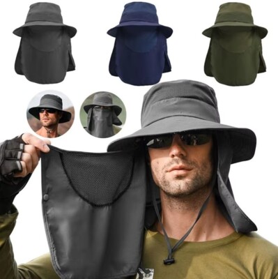 Outdoor Summer Sun Bucket Hat for Men Women Fishing Camping Safari Boonie Cap US