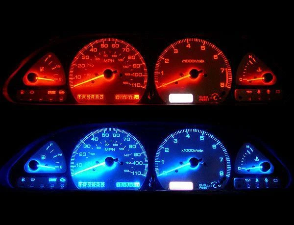 Medidores de cara blanca para Nissan 240SX 1991-1994 110 Mph Foto 4 de 4