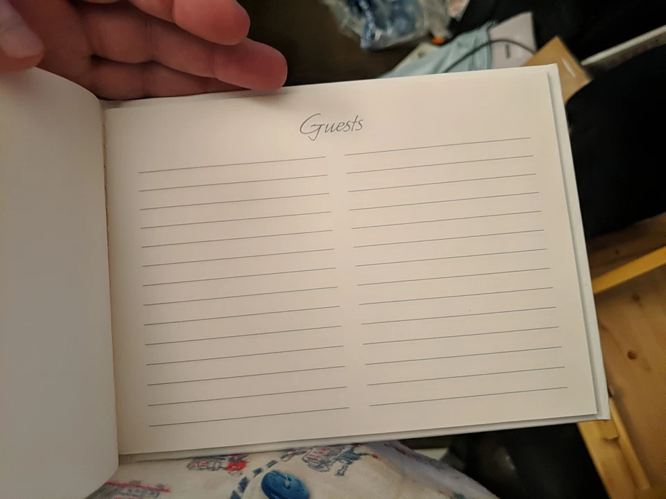 Nuevo álbum de libros de visitas de varias páginas con sello de colección acabado de cubierta blanca Foto 3 de 3