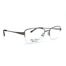 Port Royale Collection MYRA C1 Half Rim Eyeglasses Tan Silver Frames 52-18-135