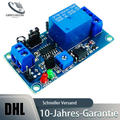 DC Intervall 12V Steuerverzögerungsschalter Auslöser Relaismodul Timer Schaltung