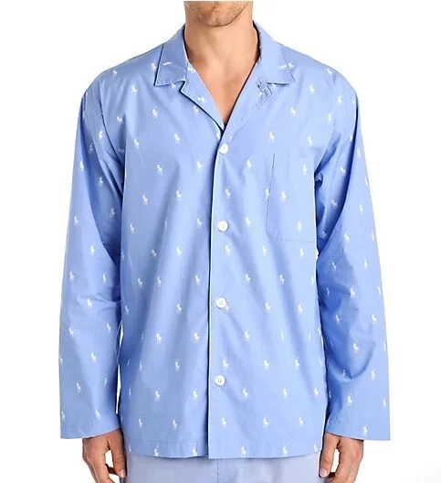 Polo ralph lauren men's all over polo player pajama shirt Clearance