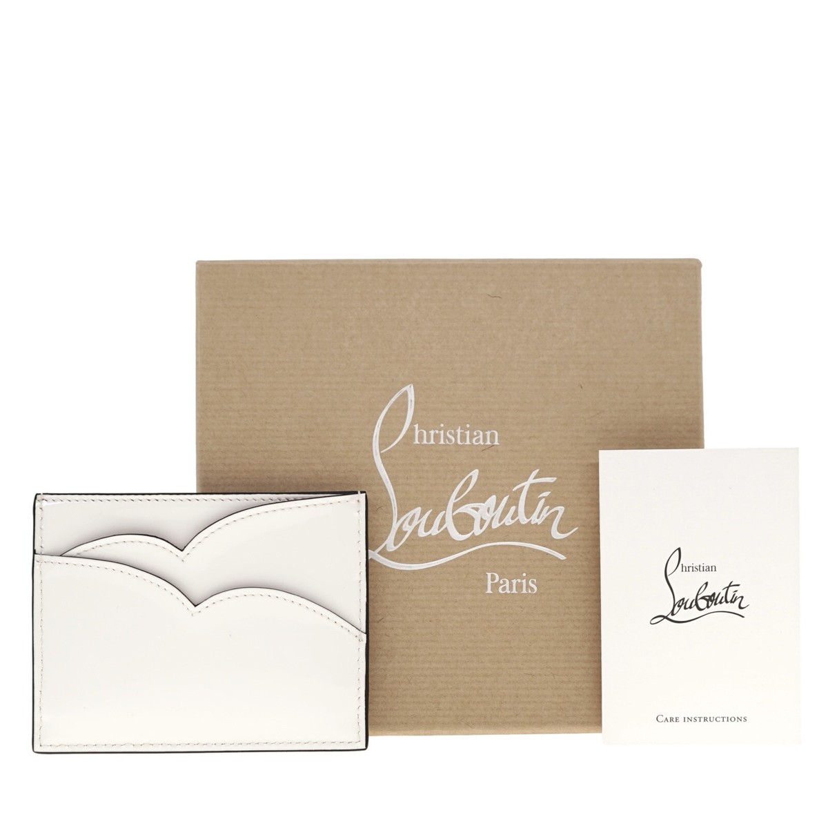 Christian Louboutin Hot Chick Card Case White Patent Leather