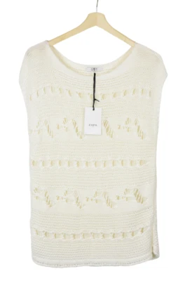 Blouse ZAPA Laura Femme UK 2 Tricot Ouvert Sans Manches Col Rond - Photo 1/4