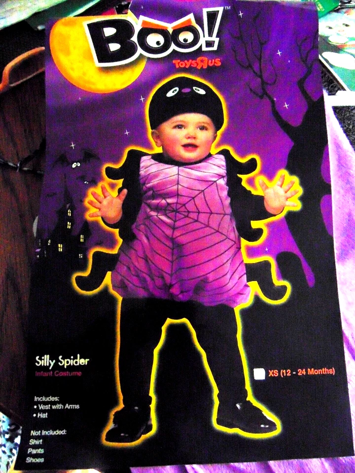 Fantasia infantil de pelúcia Silly Spider bebê criança 12-24 meses brinquedos R exclusivo dos EUA - Imagem 2 de 3