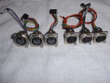 Lot of 6 XLR Metal Female Panel Mount Connectors - 3: 3-Pin and 3: 6-Pin