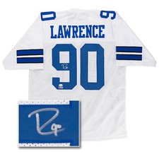 DeMarcus Lawrence Signed Jersey (JSA) White Dallas Cowboys Custom Football NFL