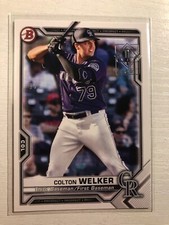 2021 Topps Transcendent Hall of Fame VIP Bowman One of One Colton Welker 1/1