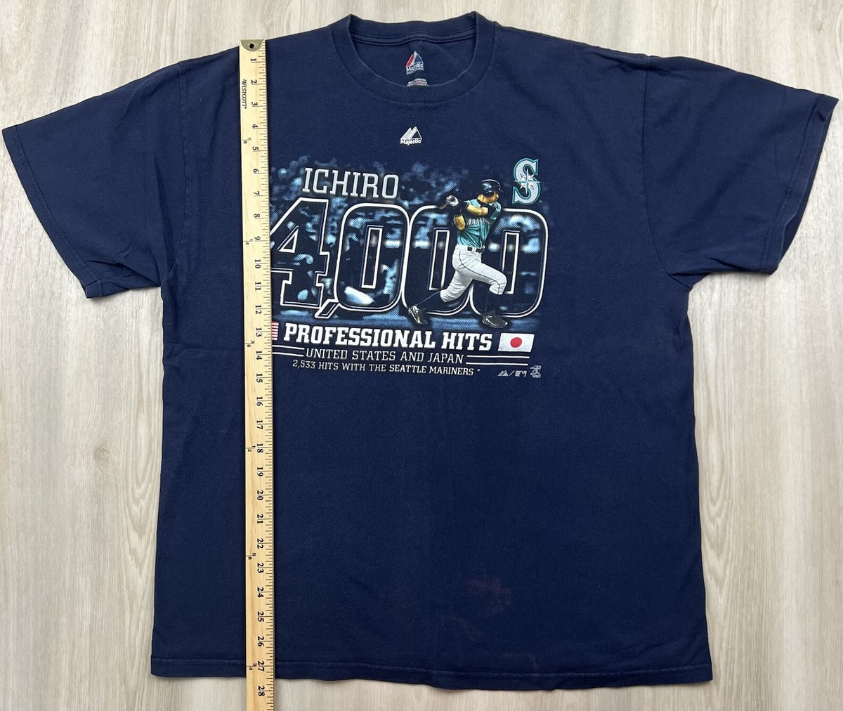 Seattle Mariners Ichiro Tシャツ L　新品未開封 Seattle Mariners Ichiro Shirt Adult Men XL White #51 Stadium
