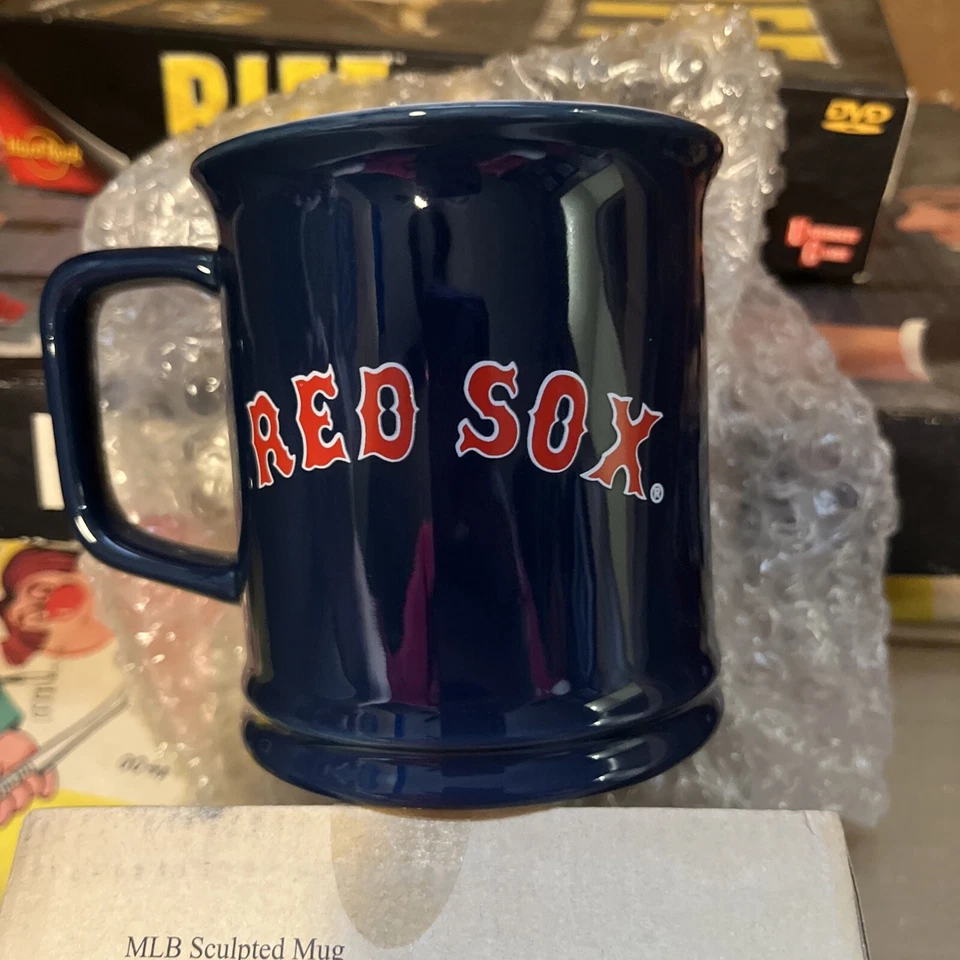 Boston Red Sox Mug Coffee Tea 3D Logo Baseball MLB Collectible Blue and Red New - Image 4 of 4