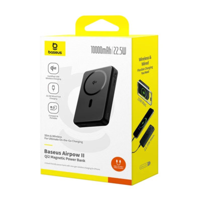15W 10000Mah Power Bank Qi2 Certified Wireless Magnetic Powerbank External Batte