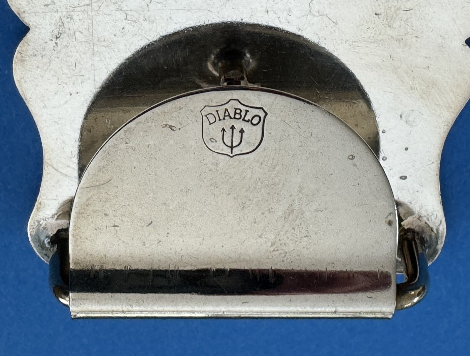 Vintage Old Western Diablo Sterling Silver Blank Monogram Plate Belt Buckle